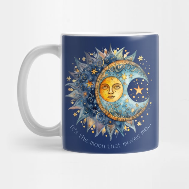 Celestial Sun and Moon B by Jean Plout Designs